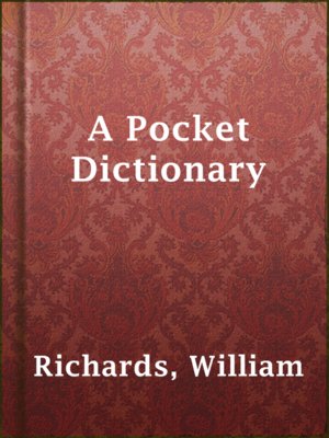 cover image of A Pocket Dictionary